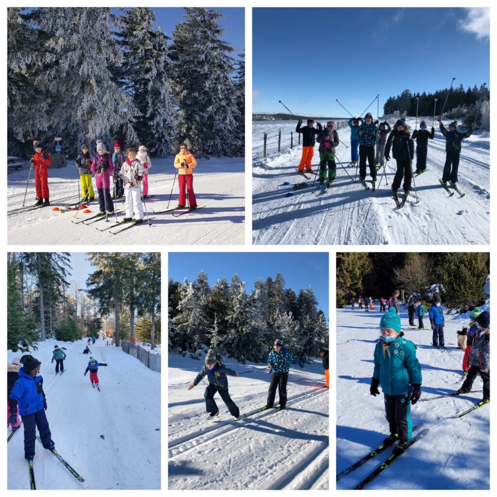 Les enfants de l'école J.A. Dalle au ski.