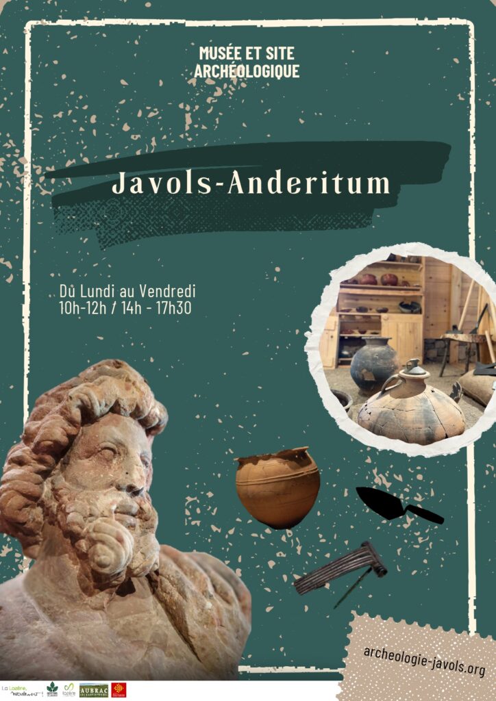 Affiche musée archéologique de Javols - ouverture avril 2024.