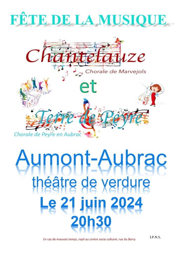 Chorale fête de la musique - Commune de Peyre en Aubrac en Lozère