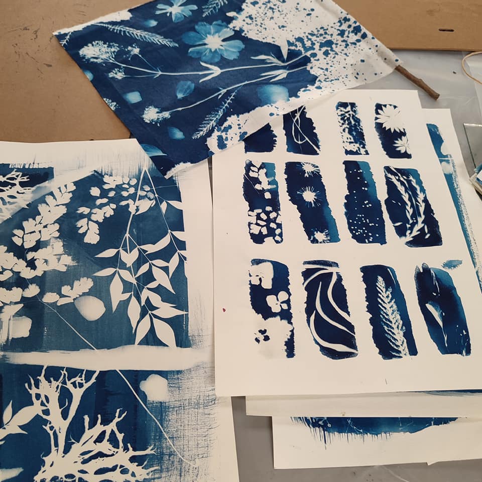 Atelier cyanotype au musée de Javols - Commune de Peyre en Aubrac en Lozère