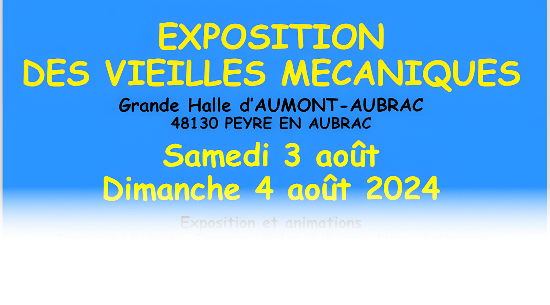 Exposition vieilles mécaniques à Aumont-Aubrac - Commune de Peyre en Aubrac en Lozère