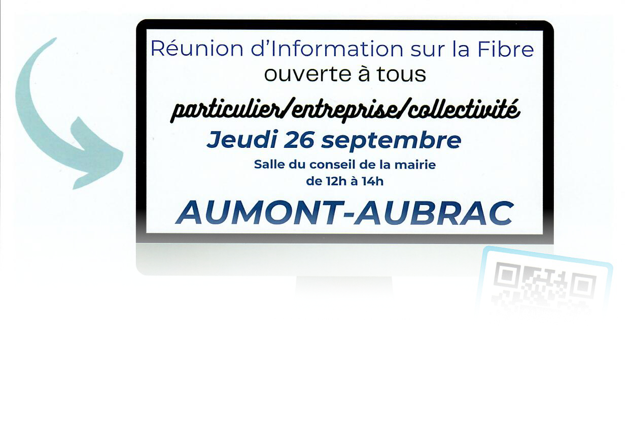 Image réunion d'information sur la fibre optique à Aumont-Aubrac - Commune de Peyre en Aubrac en Lozère