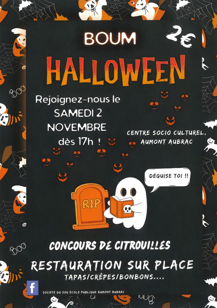 Boum d'Halloween à Aumont-Aubrac - Commune de Peyre en Aubrac en Lozère