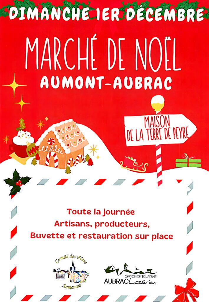 Marché de Noël à Aumont-Aubrac le 1/12/2024 - Commune de Peyre en Aubrac en Lozère