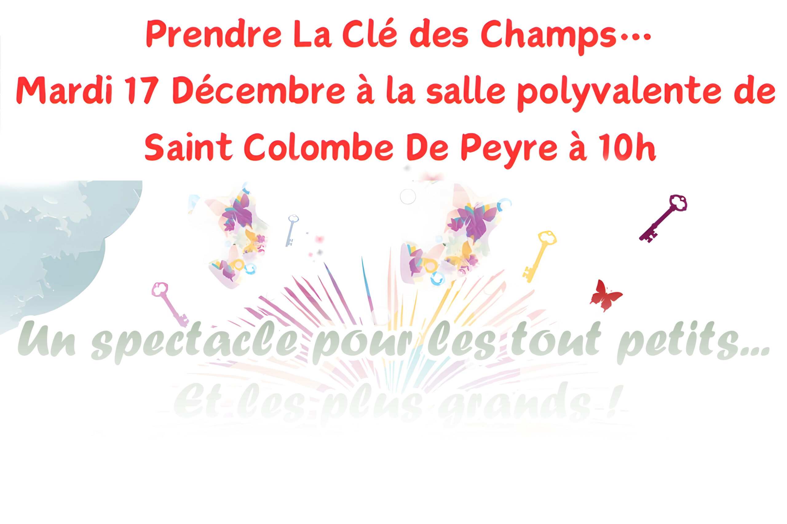 Spectacle familiale à Ste Colombe de Peyre le 17/12/24 - Commune de Peyre en Aubrac en Lozère