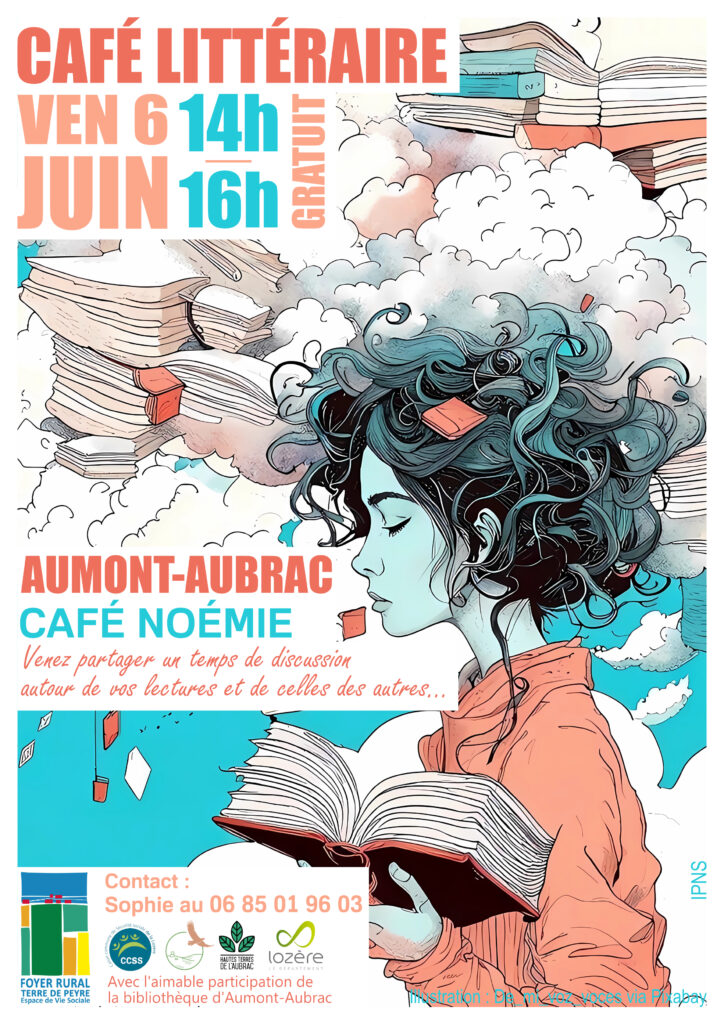 Café littéraire à Aumont-Aubrac le 6 juin 2025 - Commune de Peyre en Aubrac