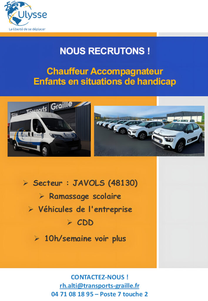 Offre d'emploi secteur de Javols septembre 2025 - Commune de Peyre en Aubrac en Lozère