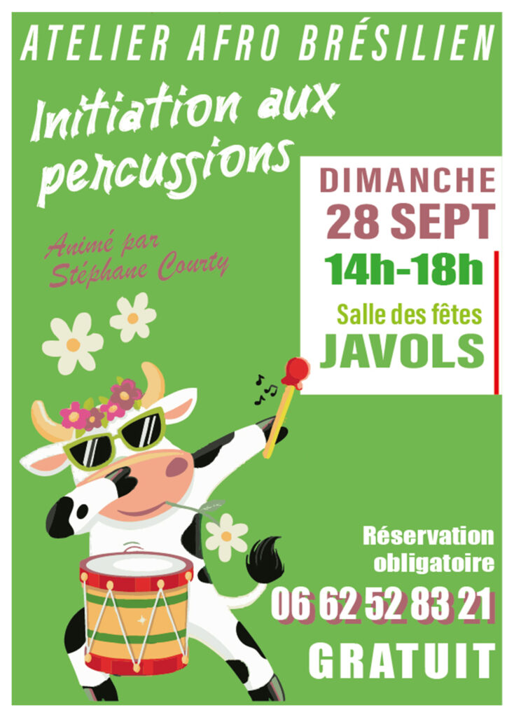 Atelier percussions 28/09/2025 à Javols - Commune de Peyre en Aubrac en Lozère.