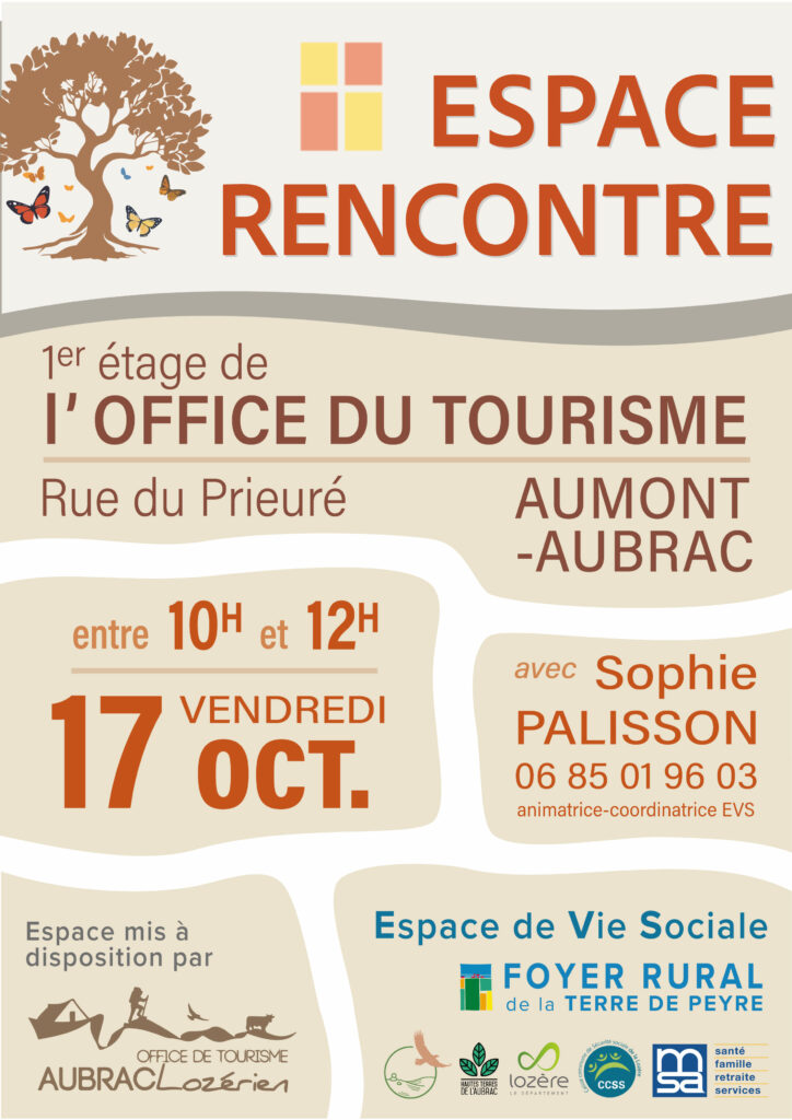 Espace rencontre de l'EVS Foyer Rural de la Terre de Peyre le 17 octobre 2025 - Commune de Peyre en Aubrac en Lozère