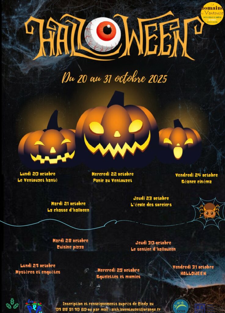 Programme centre du Ventouzet vacances de la Toussaint 2025 - Commune de Peyre en Aubrac en Lozère