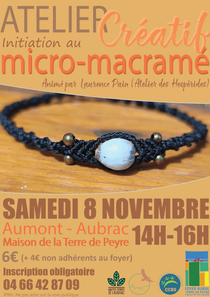 Atelier créatif du Foyer Rural de la Terre de Peyre le 8/11/2025