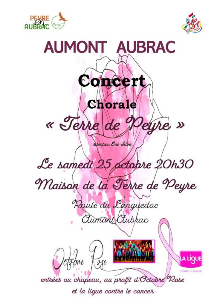 Concert de la chorale de la Terre de Peyre le 25/10/25 à Aumont-Aubrac - Commune de Peyre en Aubrac en Lozère
