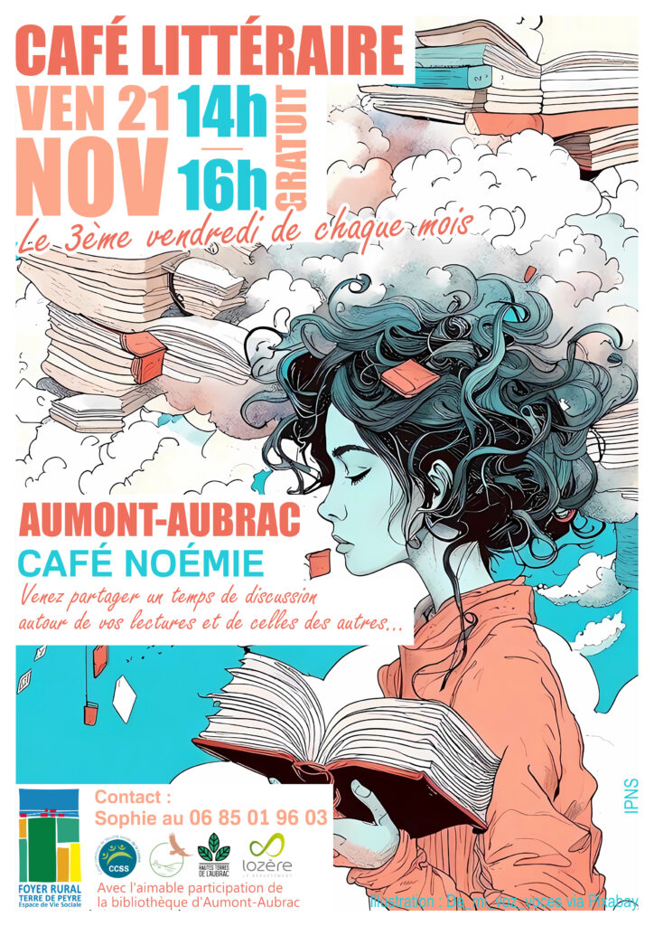 Café littéraire à Aumont-Aubrac le 21/11/25 - Commune de Peyre en Aubrac en Lozère