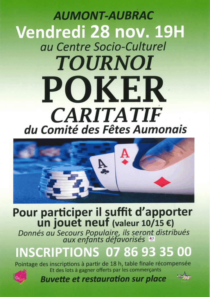 Soirée poker à Aumont-Aubrac le 28/11/25 - Commune de Peyre en Aubrac en Lozère