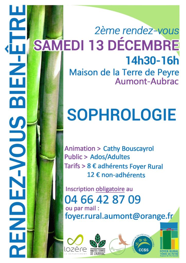 Rendez-vous bien-être du Foyer Rural de la Terre de Peyre le 13/12/25 - Commune de Peyre en Aubrac en Lozère