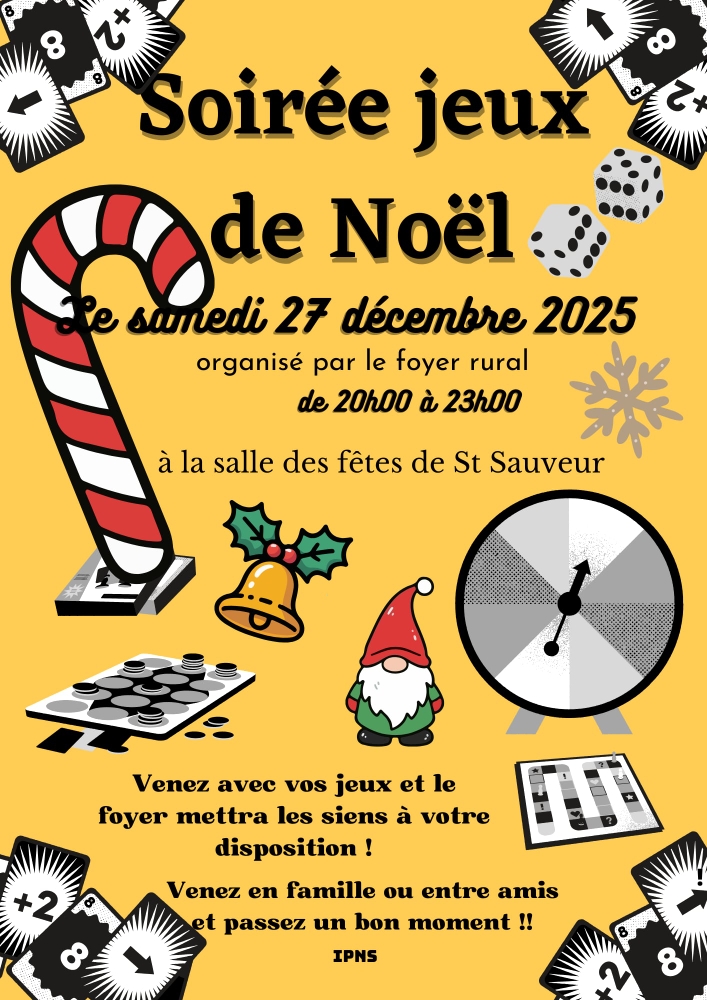 Soirée jeux de Noël le 27/12/2025 à Saint Sauveur de Peyre - Commune de Peyre en Aubrac en Lozère