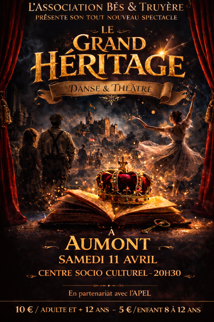 Spectacle "Le grand héritage" le 11/04/26 à Aumont-Aubrac - Commune de Peyre en Aubrac en Lozère