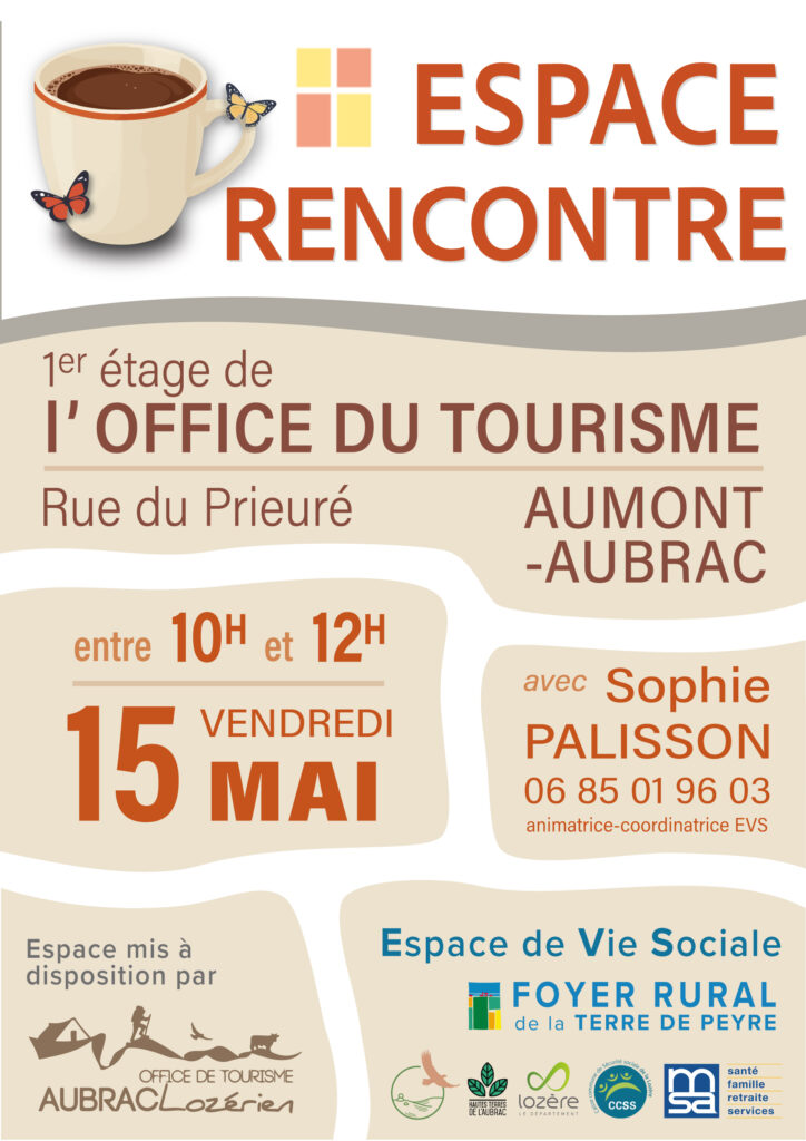 Espace rencontre de l'EVS du foyer rural de la Terre de Peyre 15/05/2026 - Commune de Peyre en Aubrac en Lozère