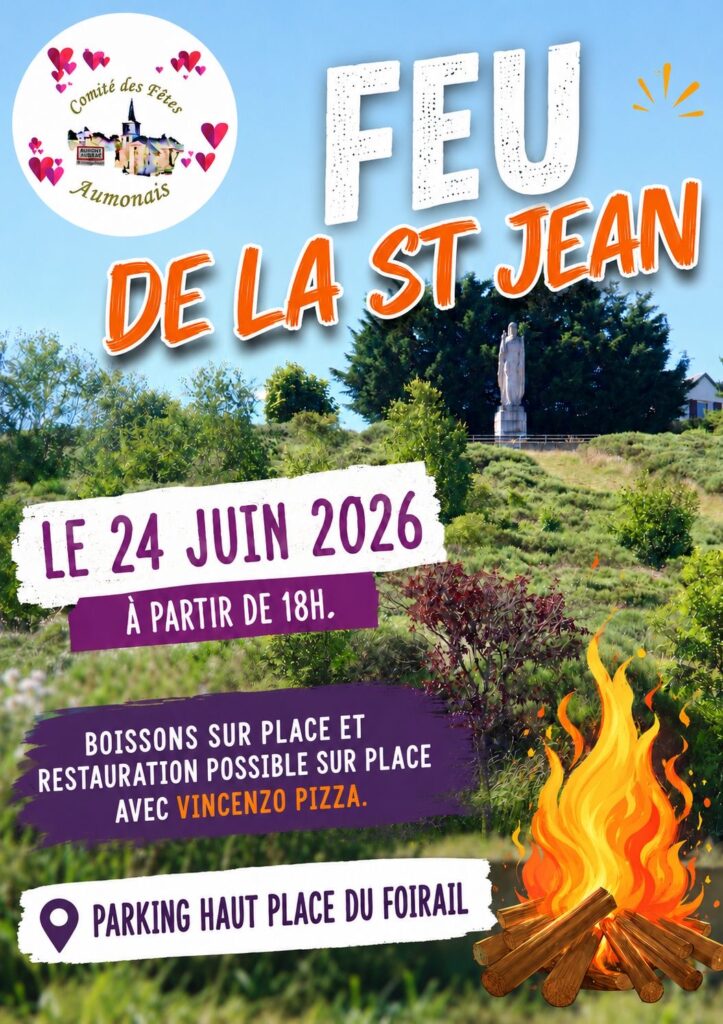 Feu de la Saint Jean à Aumont-Aubrac le 24/06/2026 - Commune de Peyre en Aubrac en Lozère