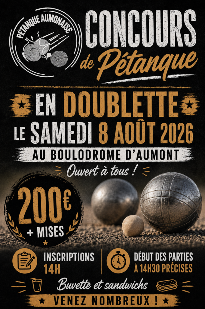 Concours pétanque à Aumont-Aubrac le 8/08/2026 - Commune de Peyre en Aubrac en Lozère