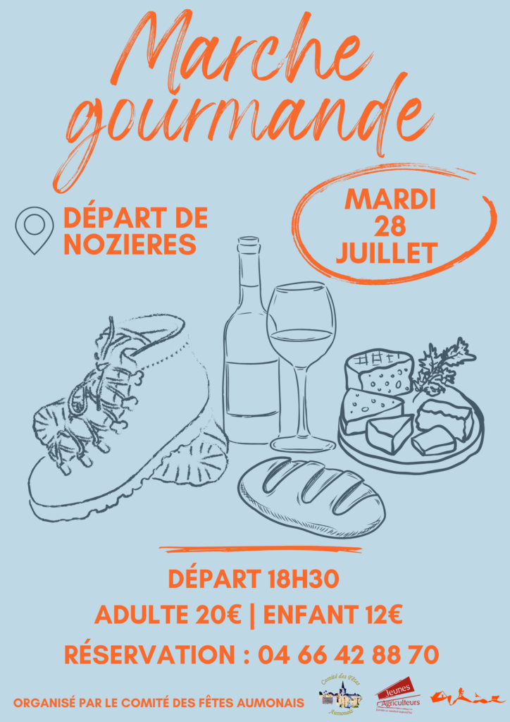 Marche gourmande à Aumont-Aubrac le 28/07/2026 - Commune de Peyre en Aubrac en Lozère