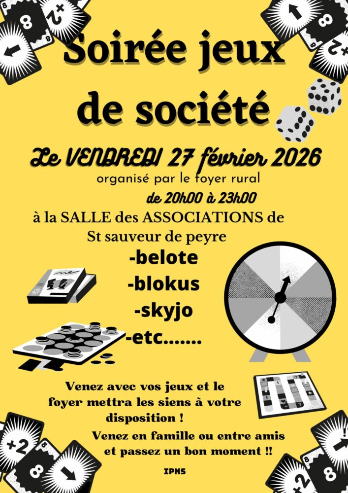 Image 0 : SOIRÉE JEUX DE SOCIETE