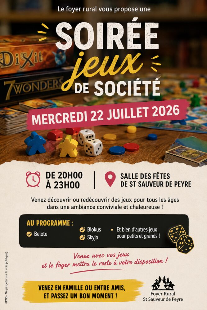 Image 0 : SOIRÉE JEUX DE SOCIÉTÉ